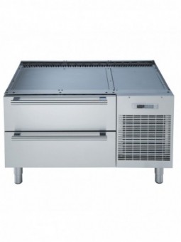 Refrigerated or freezing undercarriage with 2 drawers