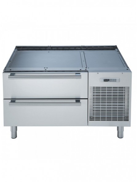 Refrigerated or freezing undercarriage with 2 drawers