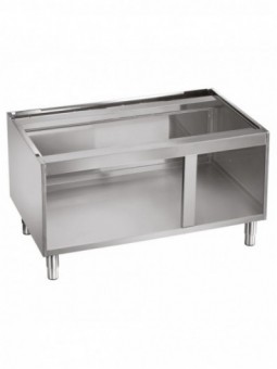 Open base on removable feet in stainless steel