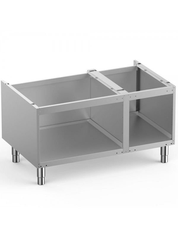 Open base on removable feet in stainless steel