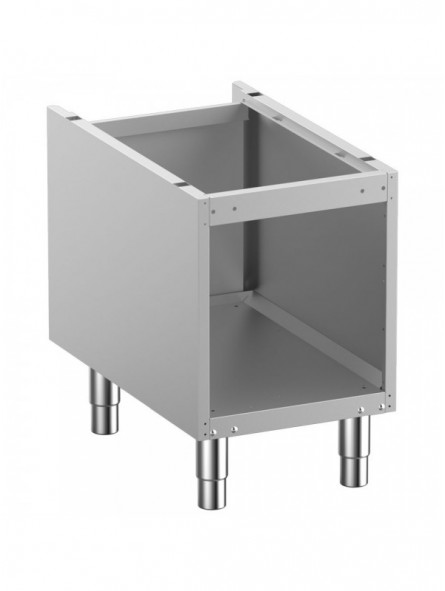 Open base on removable feet in stainless steel