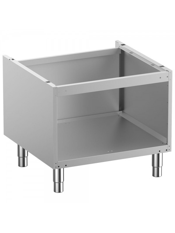Open base on removable feet in stainless steel
