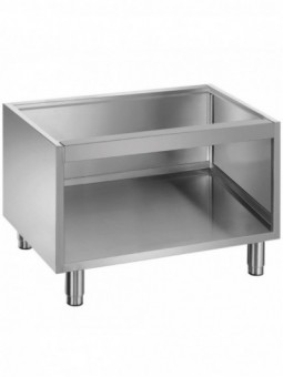 Open base on removable feet in stainless steel