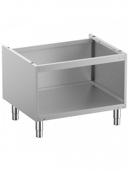 Open base on removable feet in stainless steel