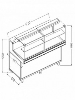 Vitrines neutres pour snacks_vitres basses