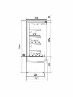 Ventilated refrigerated wall element, with unit