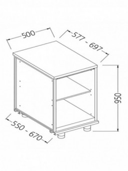 Neutral rear cabinet