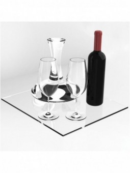 Adjustable tempered glass shelves, with support
