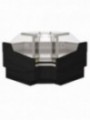 90° closed angle, ventilated, 3 sides - BLACK