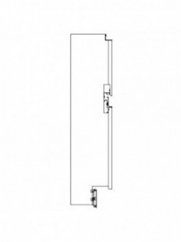 Decorative pediment kit neutral angle - open 45°, wooden panel, plinth and moldings