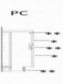 Decorative pediment kit neutral counter, wooden panel, plinth and moldings
