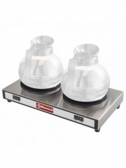 Heating plates for 2 carafes