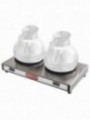 Heating plates for 2 carafes