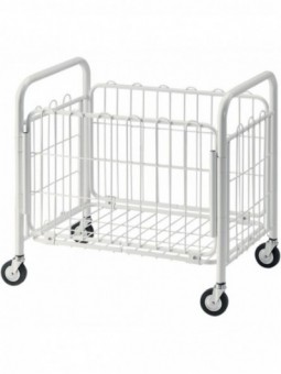 Laundry basket on castors, folding