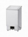 Poubelle inox, à pédale, couvercle avec vérin, 120 litres