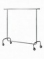 Porte-vêtements sur roulettes démontables, chromé