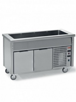 Element with refrigerated tank on refrigerated cupboard