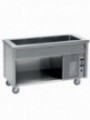 Element with refrigerated deep tank on open cupboard