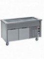 Element with refrigerated top on refrigerated cupboard
