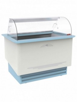 Ice cream display case static, 10 trays 5 Lit, with reserve