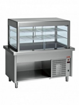 Refrigerated sisplay and cooled tank on cupboard 6x GN 1/1