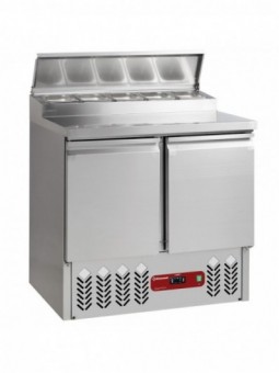 Gekoelde voorbereidingstafel 2 deuren GN 1/1, koelstructuur 5x GN1/6-150 mm