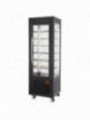 Gekoelde vitrine, 5 roosters, geventileerd, 360 LT, Zwart