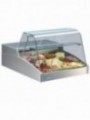 Refrigerated display counters - curved glass panel