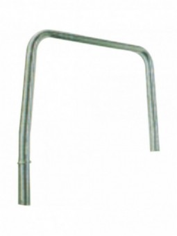 Support for curved shelf for isle element