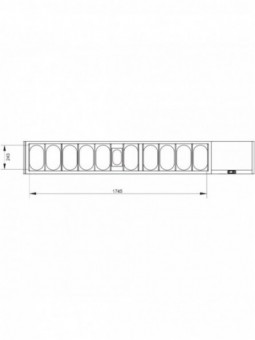 Refrigerated structure GN 10x1/4, 1x1/9 , with lid