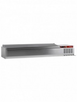 Topping shelf 7 x GN1/3-150 mm, with stainless steel lid