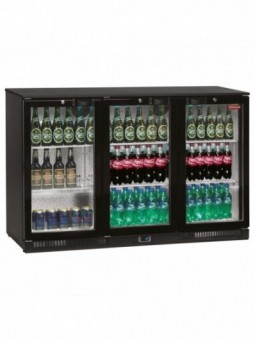 Flessenkoeler, geventileerd , "Back Bar", 3 draaideuren
