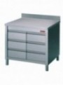 Table sur armoire avec 6 tiroirs GN1/1