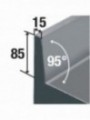 Tables on cupboard with angle  90°