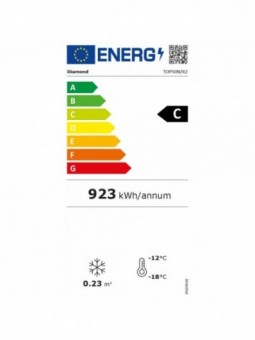 Vitrine tafelmodel negatieve T°, 50 liter, zonder lichtbak