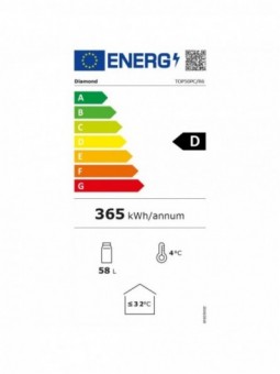 Vitrine tafelmodel positieve T°, 60 liter, met lichtbak