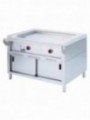 Plaque "Teppanyaki" gaz, 2 zones (2x 7 kW), sur armoire