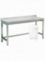Sorting table with opening for waste + bord
