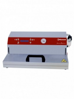 Stainless steel under vacuum machine, pump 32 l./min, welding 430 mm (double welding)