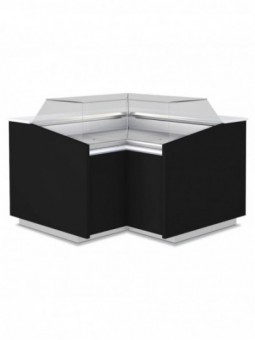 Closed corner 90°, ventilated, low glass - BLACK