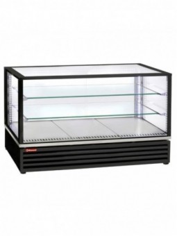 Refrigerated display, EN or GN, ventilated, 3 levels, BLACK