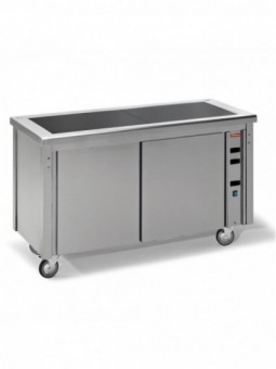 Vitroceramics element on open cupboard