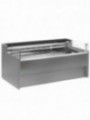 Refrigerated display counter with glass Self-service, ventilated, with reserve - GREY