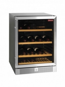 Glazed wine cellar, ventilated, 160 Lt., BLACK
